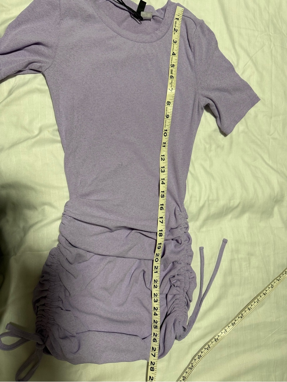 H&M Lavender Ruched Mini Dress